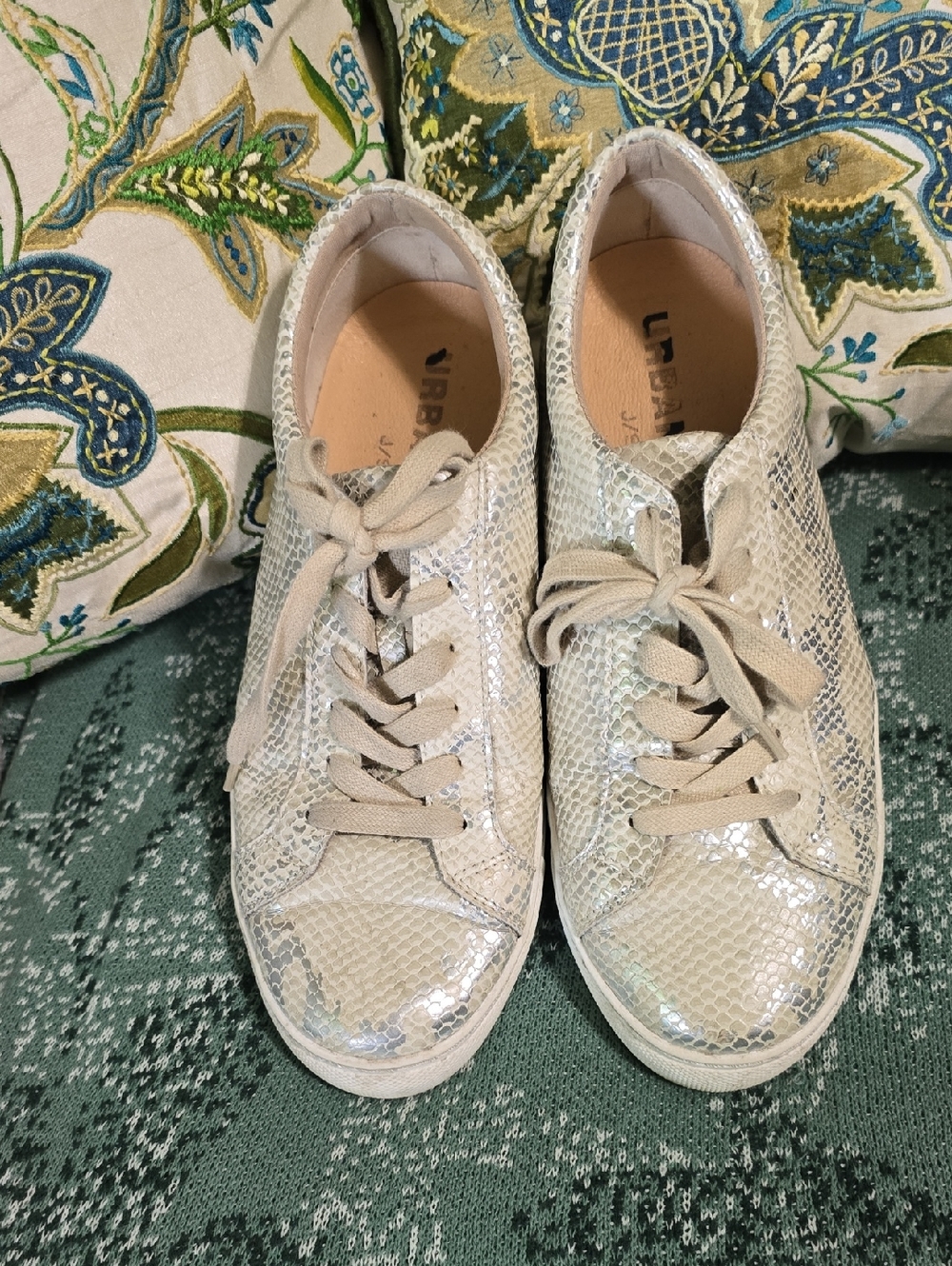 Womens Snake-Print Sneakers by Urban Sports by J/Slides